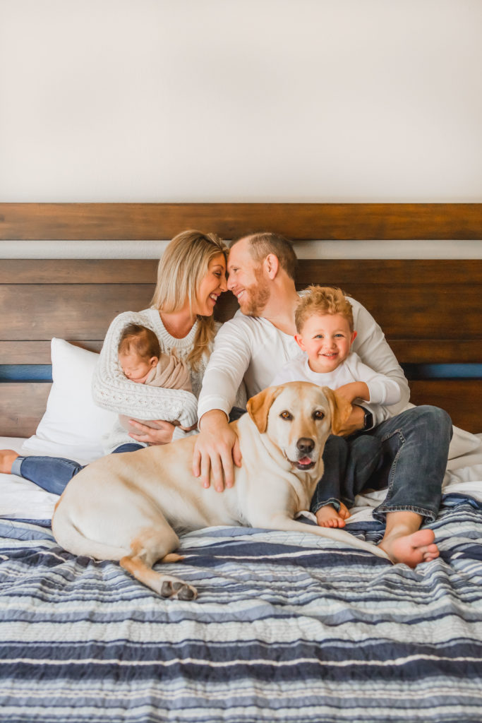 newborn session with your dog