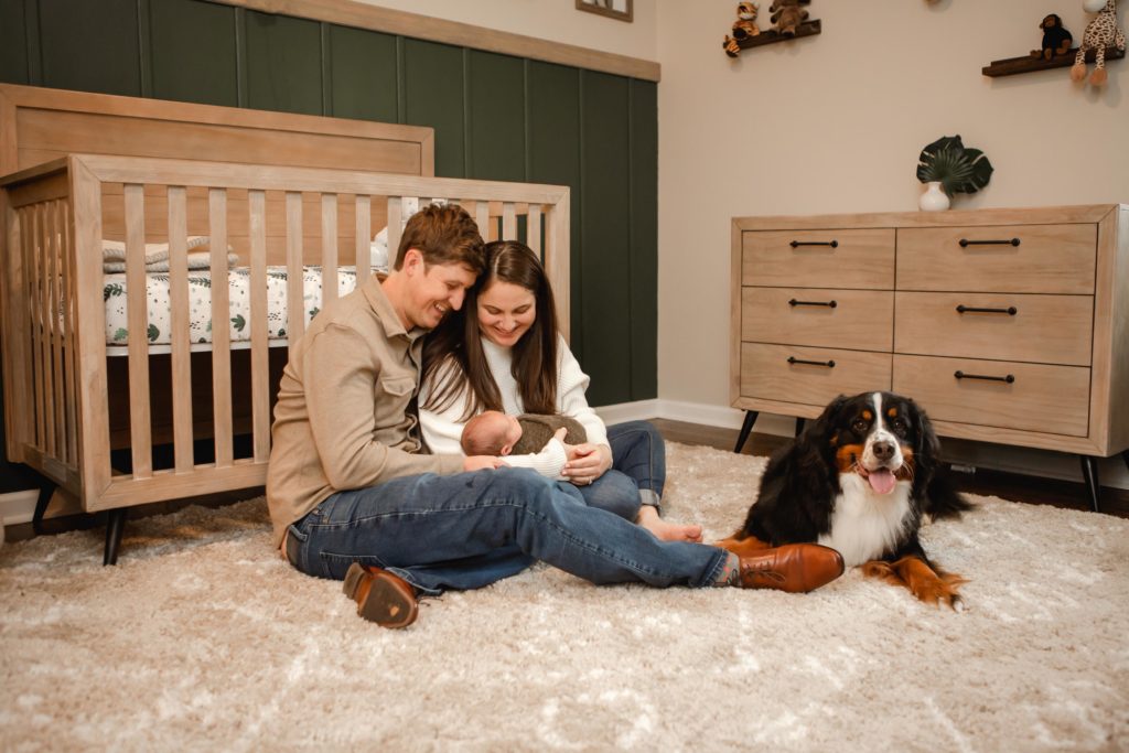 newborn session with your dog